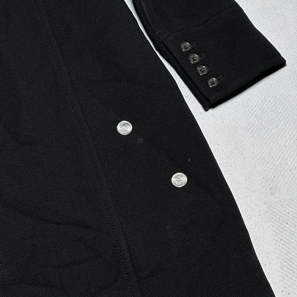 J Crew Wool Coat Womens Size 6 Petite Black Peacoat Insulated Lined Vintage Y2K - Picture 11 of 16